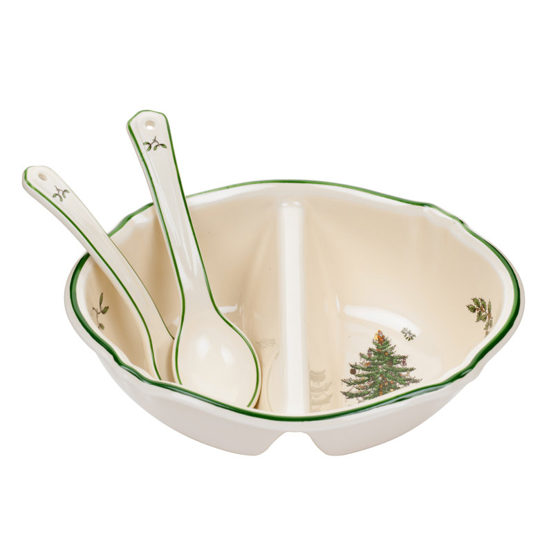 Spode Christmas Tree Serve 3 Piece Divided Serving Dish & Reviews Wayfair
